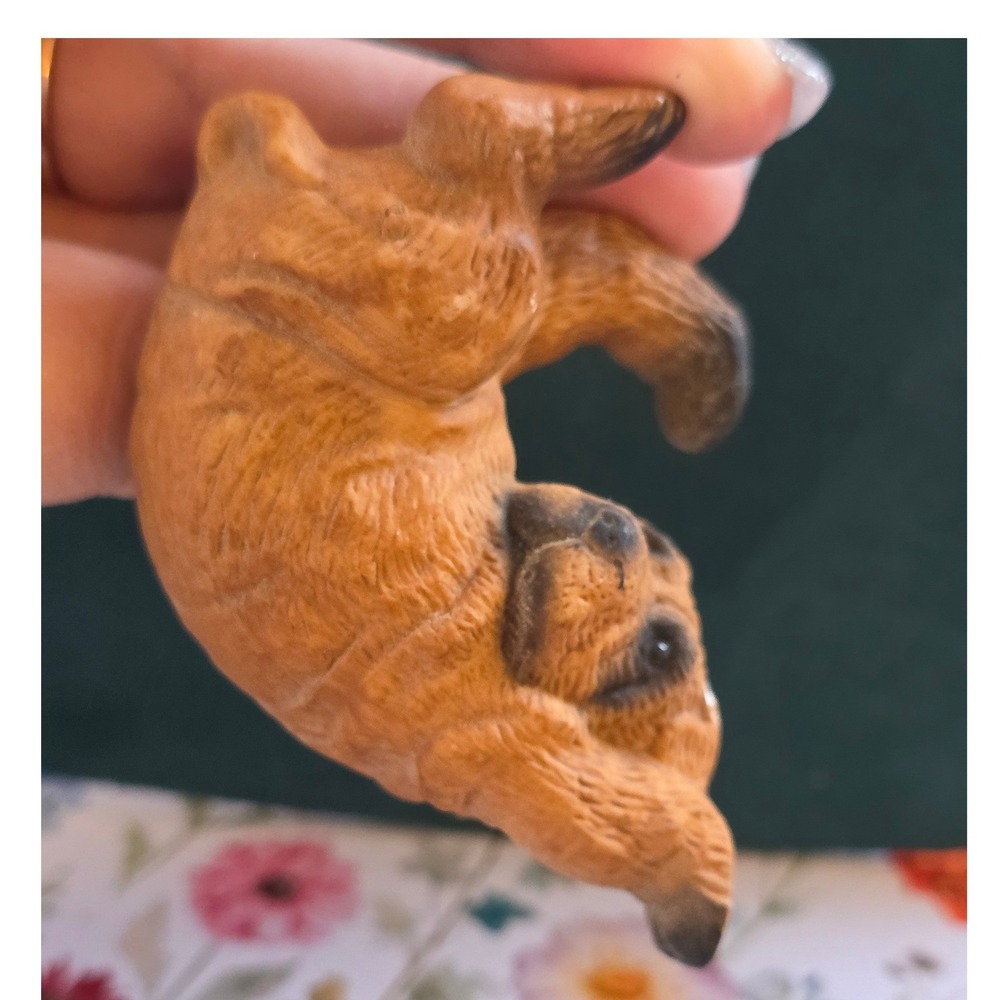 J.S.N.Y. Ceramic Dog Figurine Small Brown Fair Vintage Puppy Taiwan - Picture 7 of 7